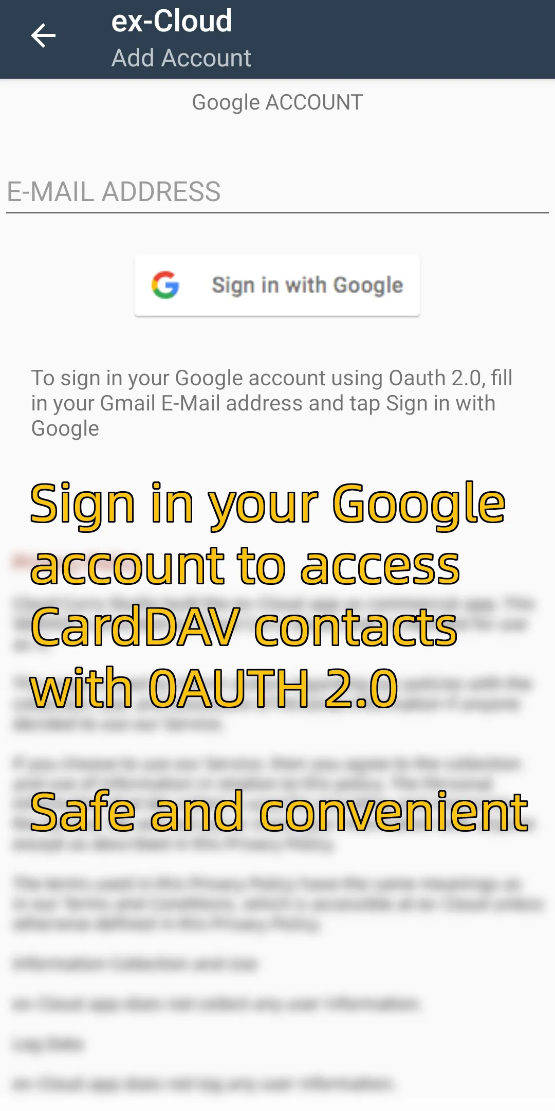 ex-Cloud for CardDAV contacts | Indus Appstore | Screenshot