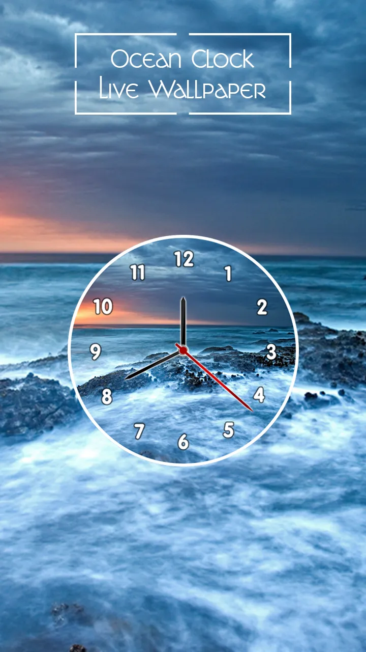 Ocean Clock Live Wallpaper | Indus Appstore | Screenshot