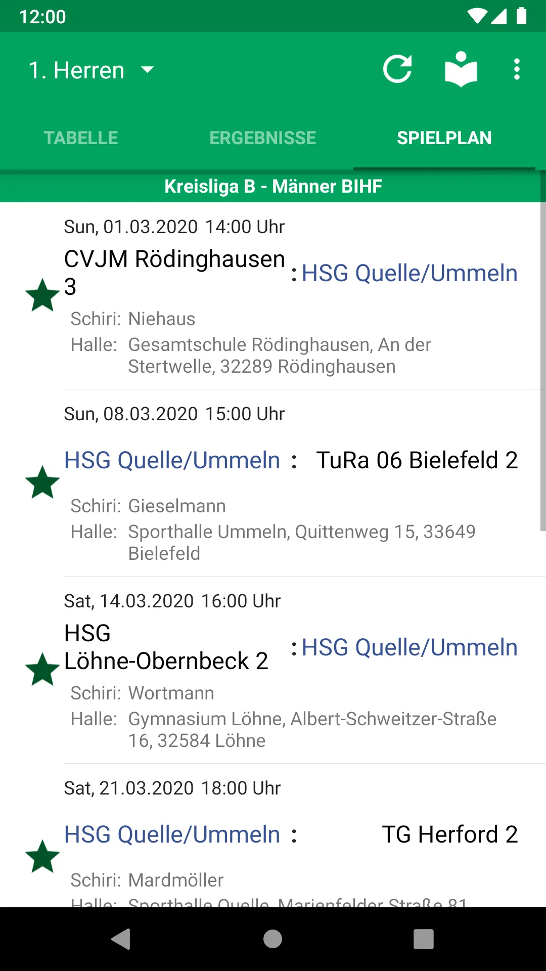 HSG Quelle/Ummeln | Indus Appstore | Screenshot