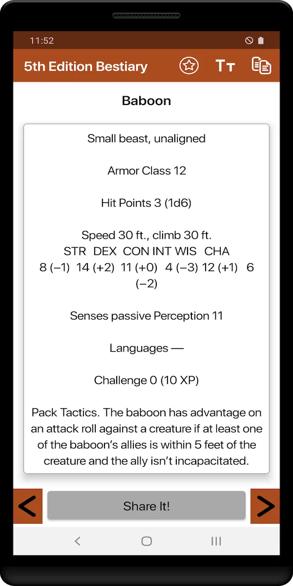 5th Edition Bestiary | Indus Appstore | Screenshot