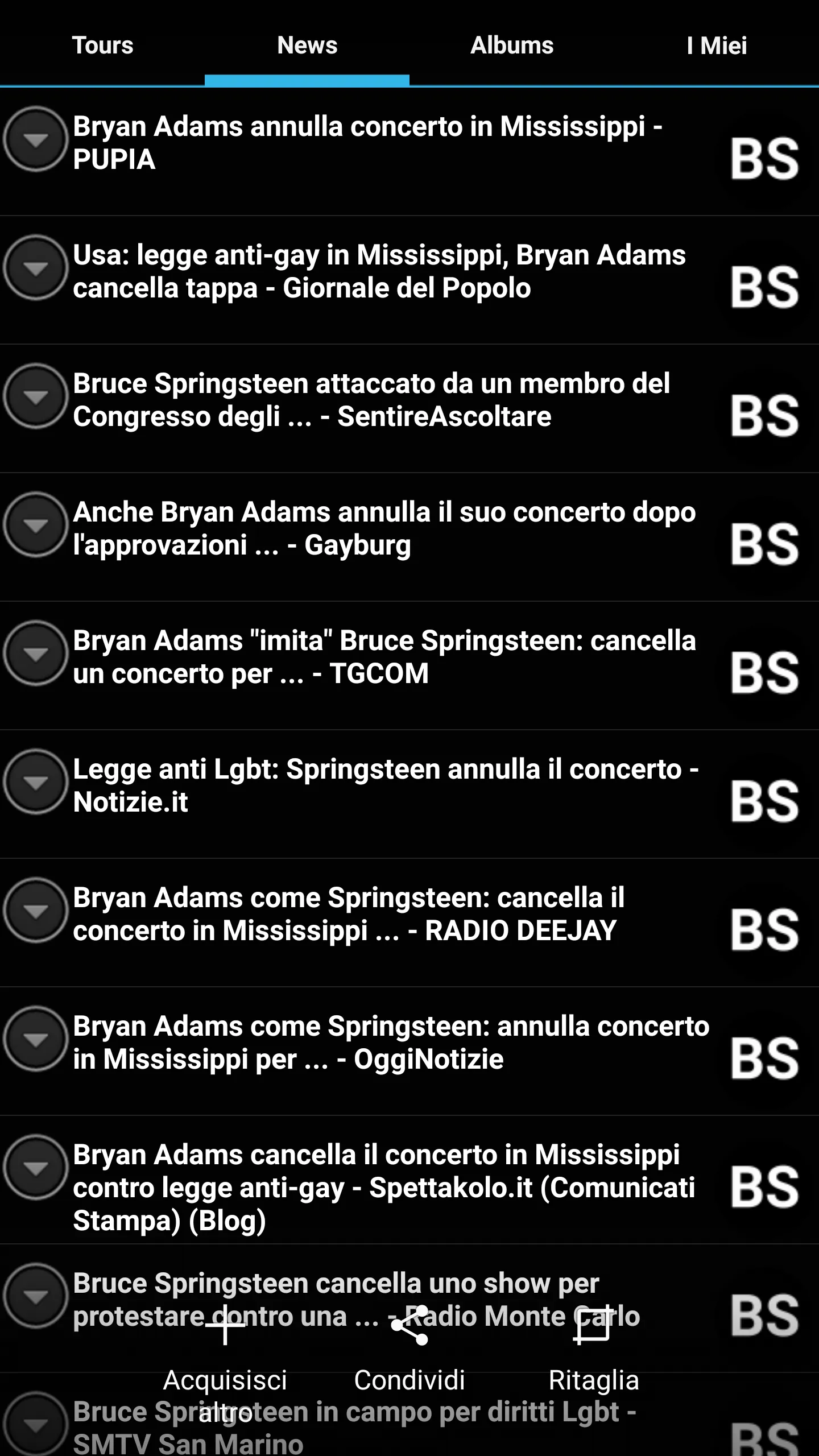 Bruce Springsteen Concerts | Indus Appstore | Screenshot