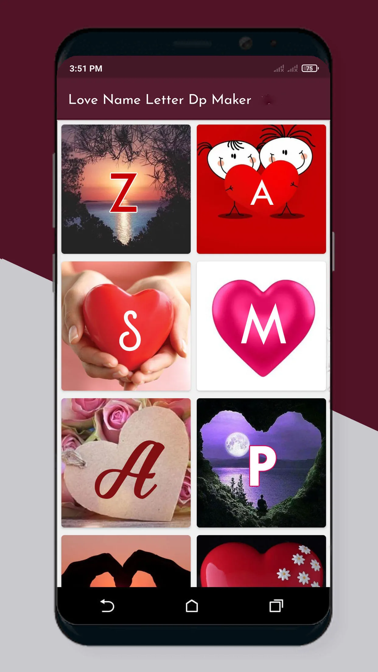 Love Name Letter DP Maker 2024 | Indus Appstore | Screenshot