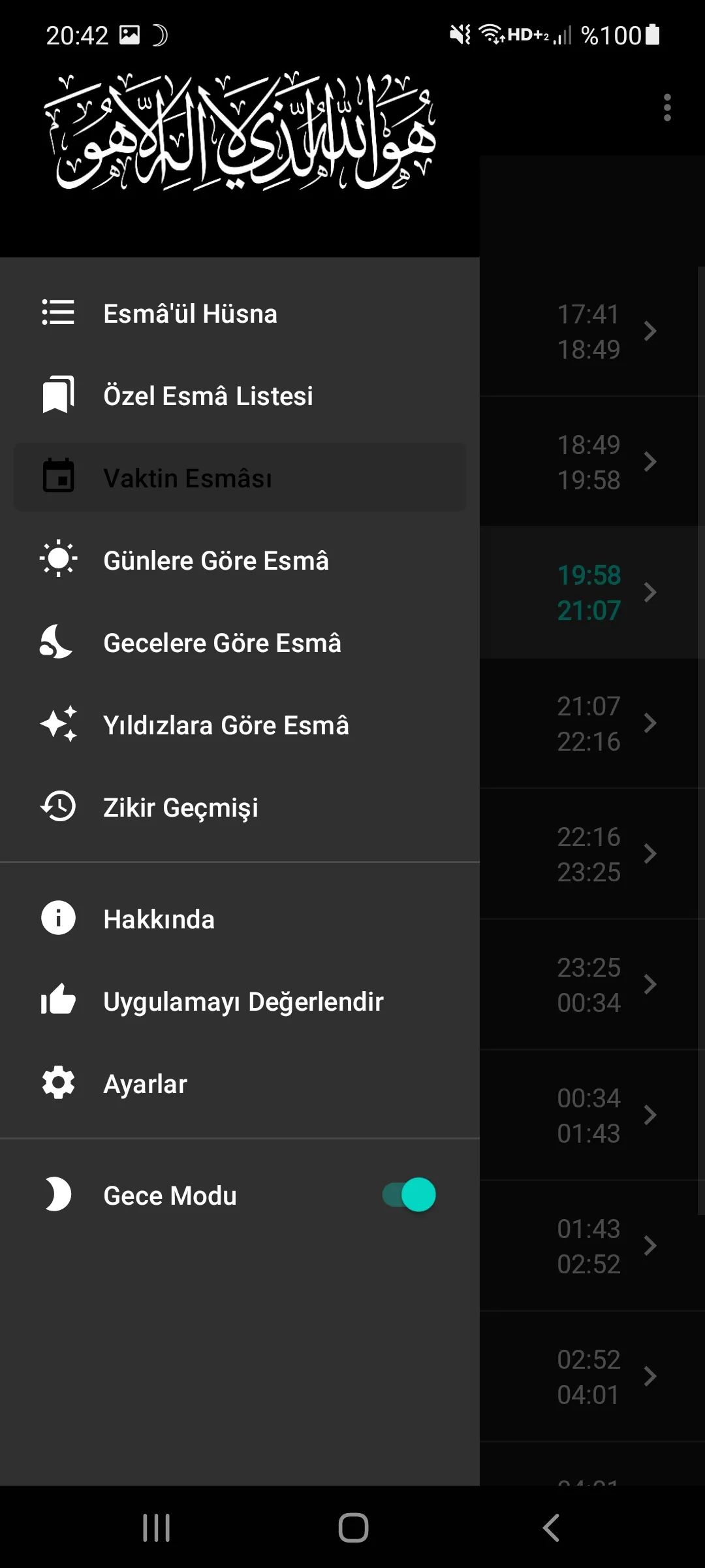 Esmaül Hüsna Vakitleri & Zikri | Indus Appstore | Screenshot