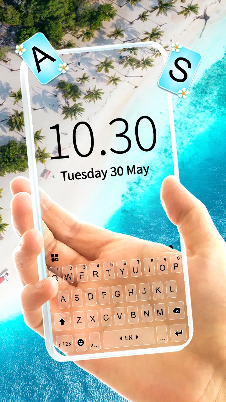 Tropical Transparent Keyboard  | Indus Appstore | Screenshot