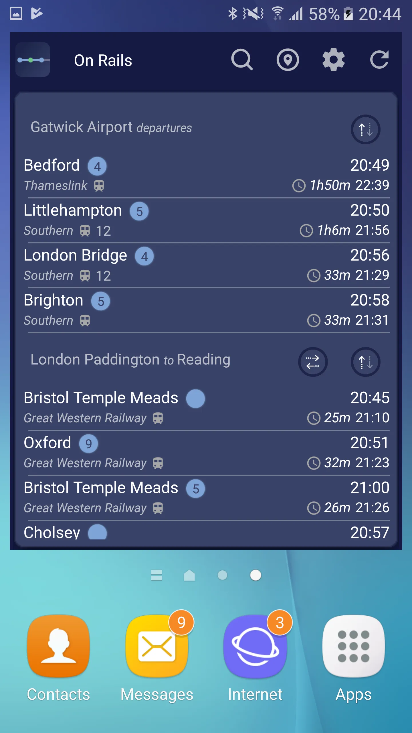 On Rails train times & widget | Indus Appstore | Screenshot