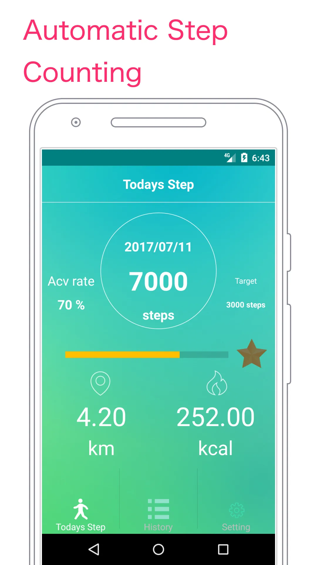 Pedometer Simple | Indus Appstore | Screenshot