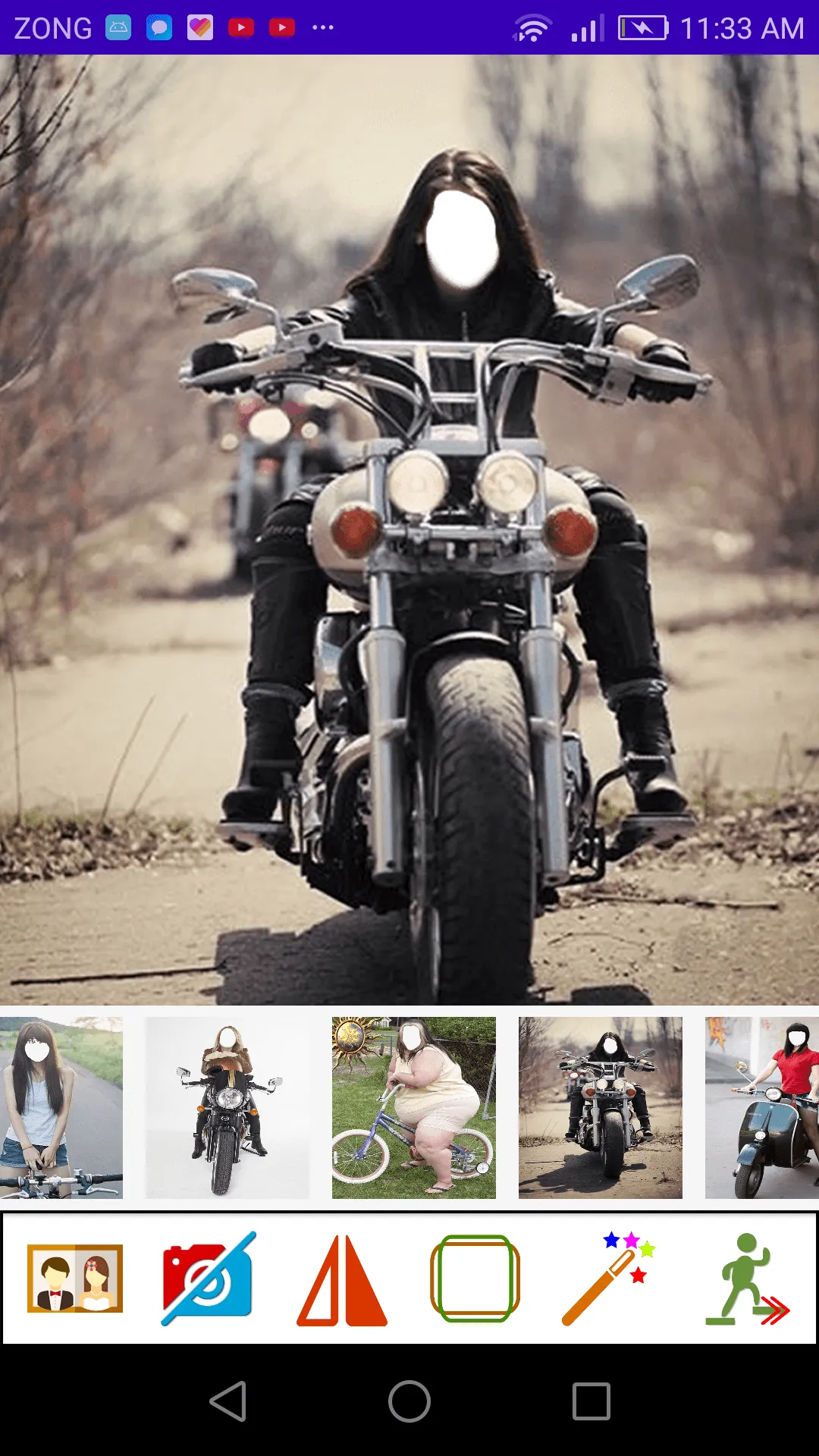 Girls Bike Cycle Photo Montage | Indus Appstore | Screenshot