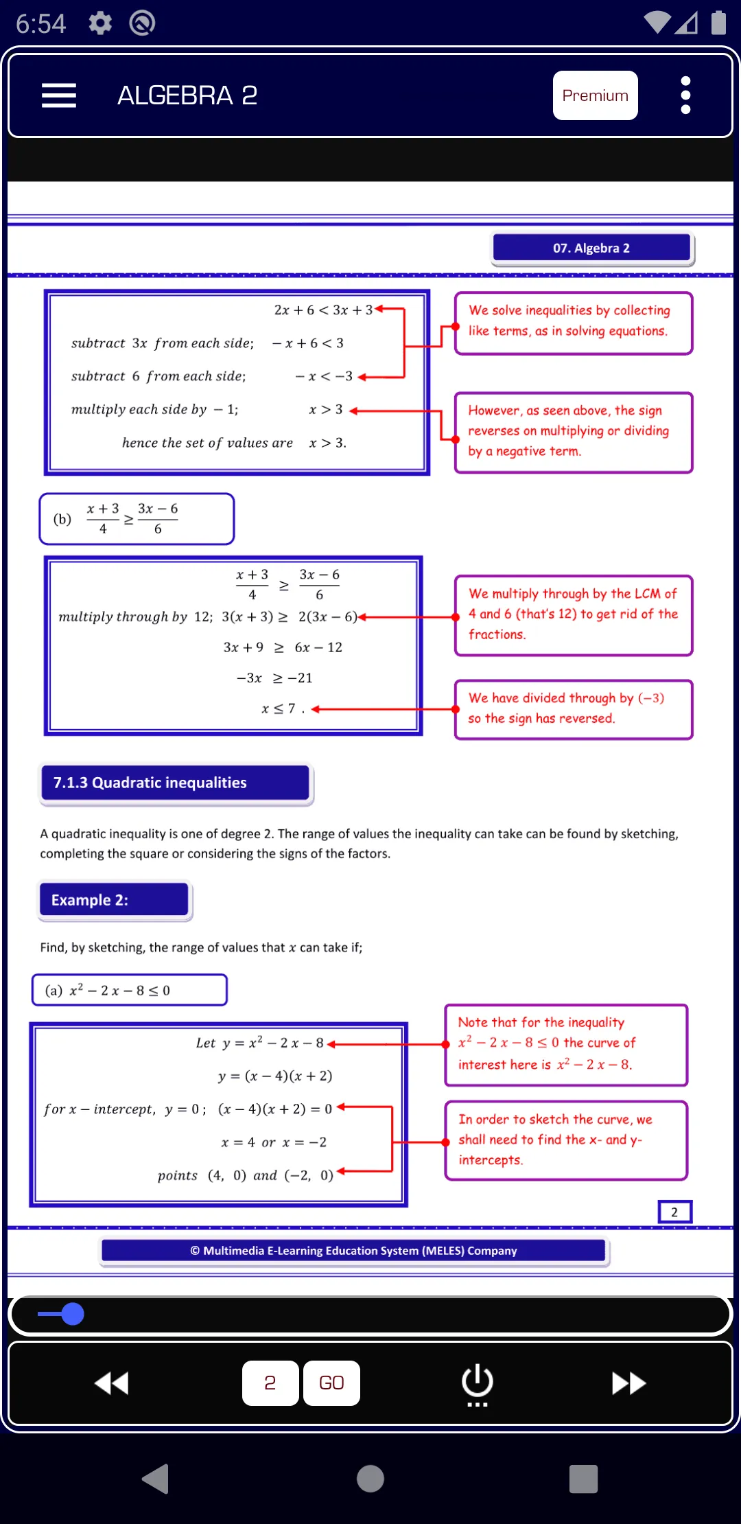 Algebra 2 Pure Math | Indus Appstore | Screenshot