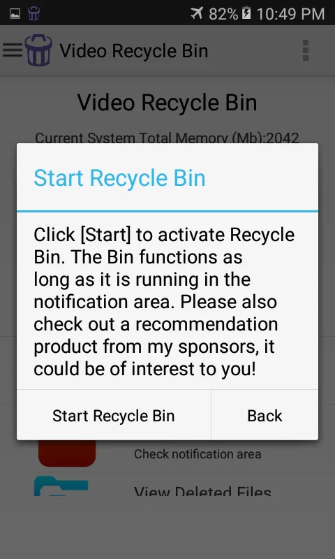 Video Recycle Bin | Indus Appstore | Screenshot