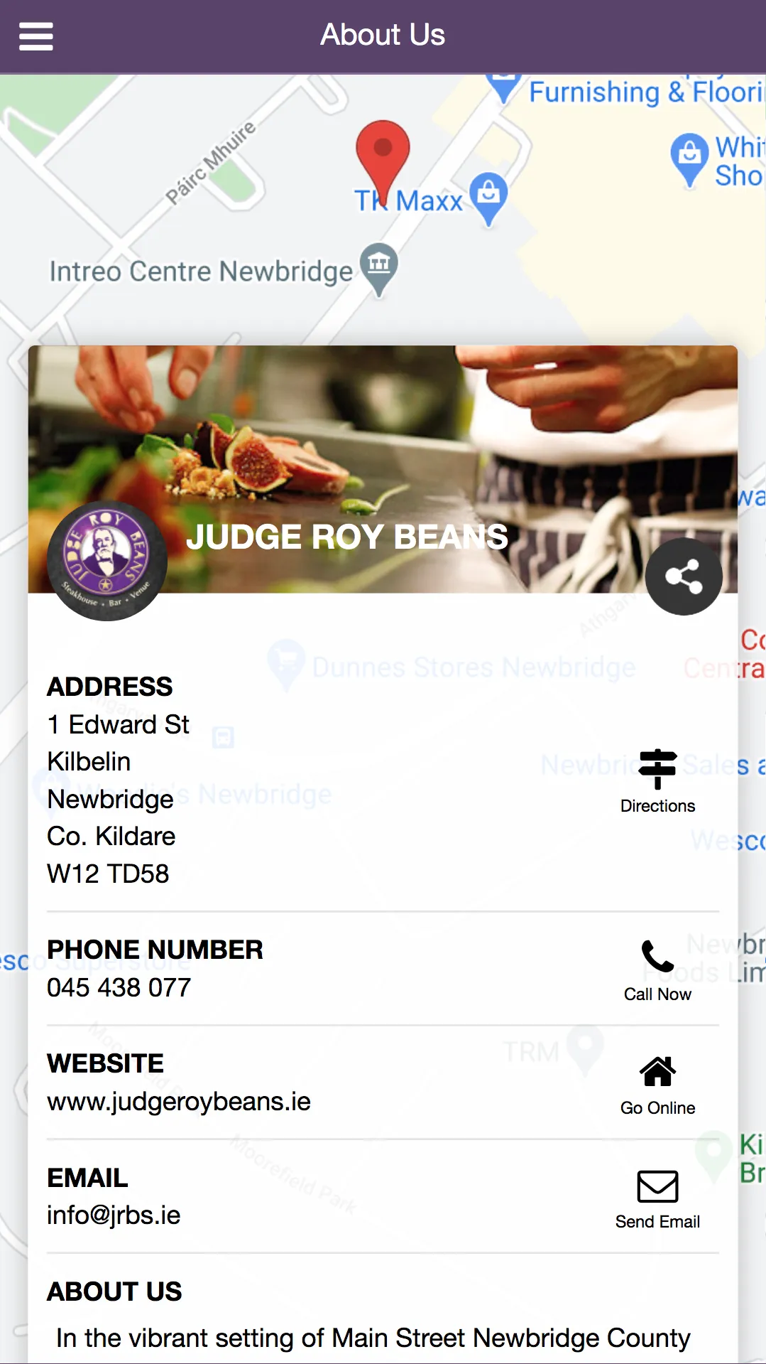 Judge Roy Beans Loyalty App | Indus Appstore | Screenshot