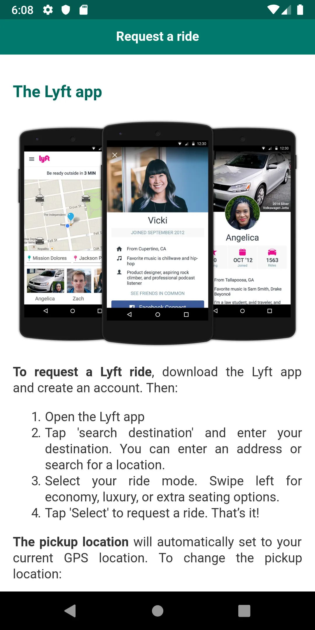 User guide for Lyft | Indus Appstore | Screenshot