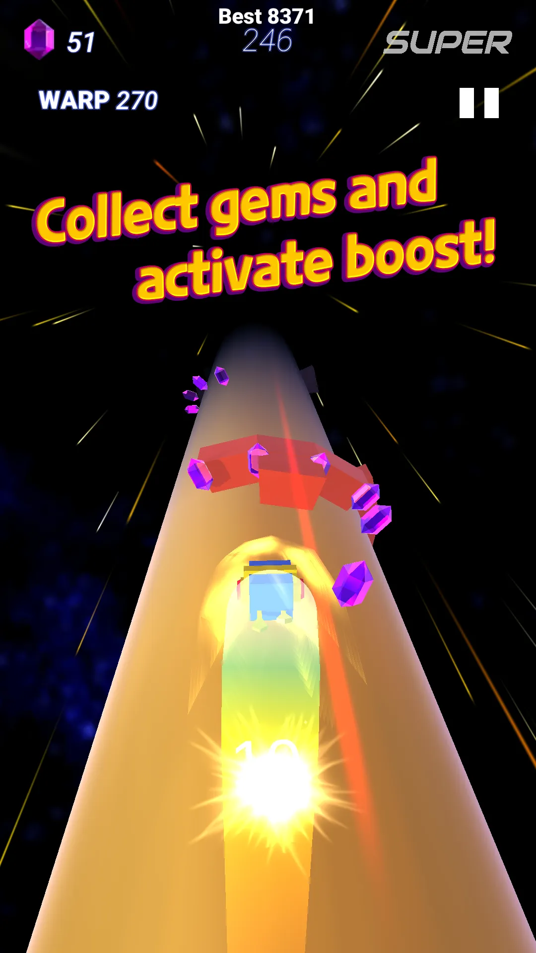 Warp and Roll : Space Tube Run | Indus Appstore | Screenshot