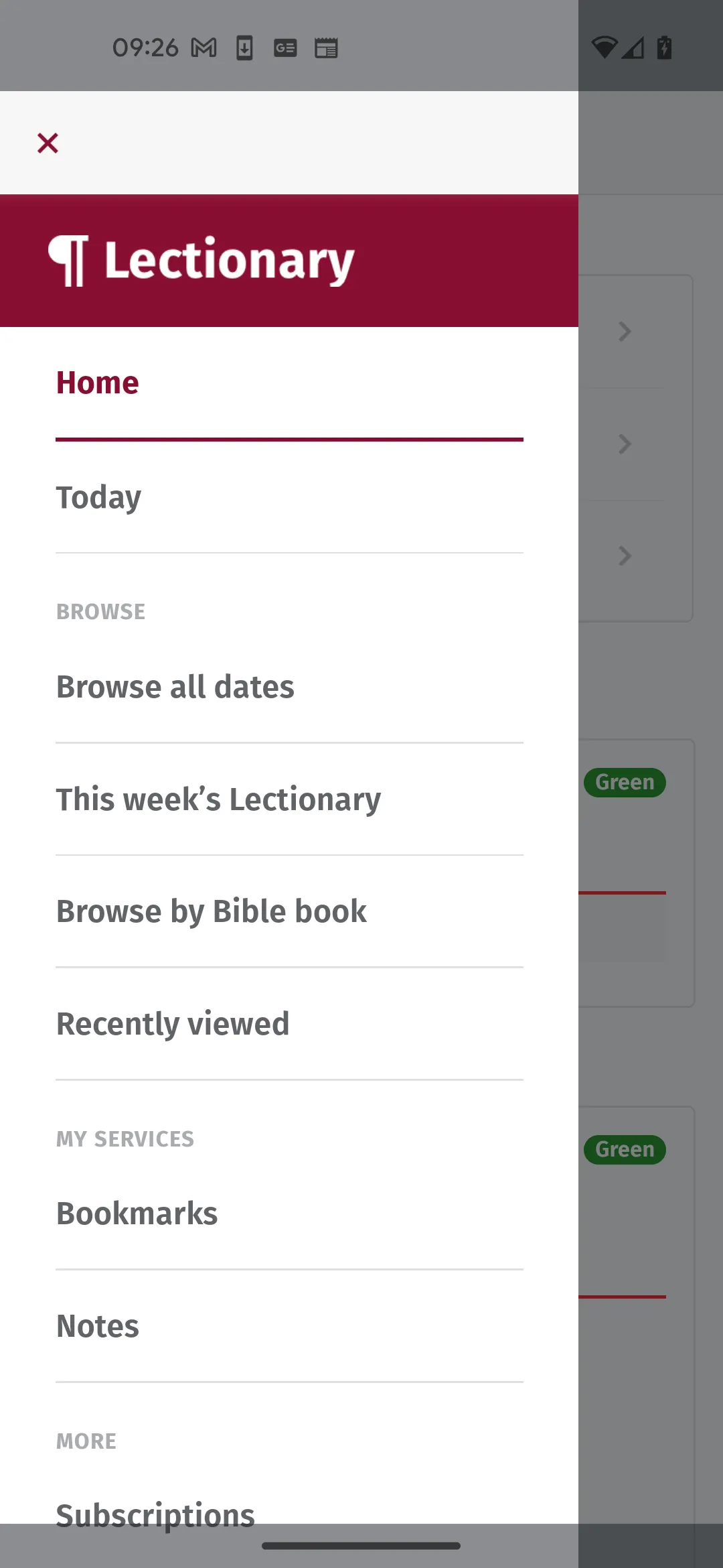 Lectionary: From the CofE | Indus Appstore | Screenshot