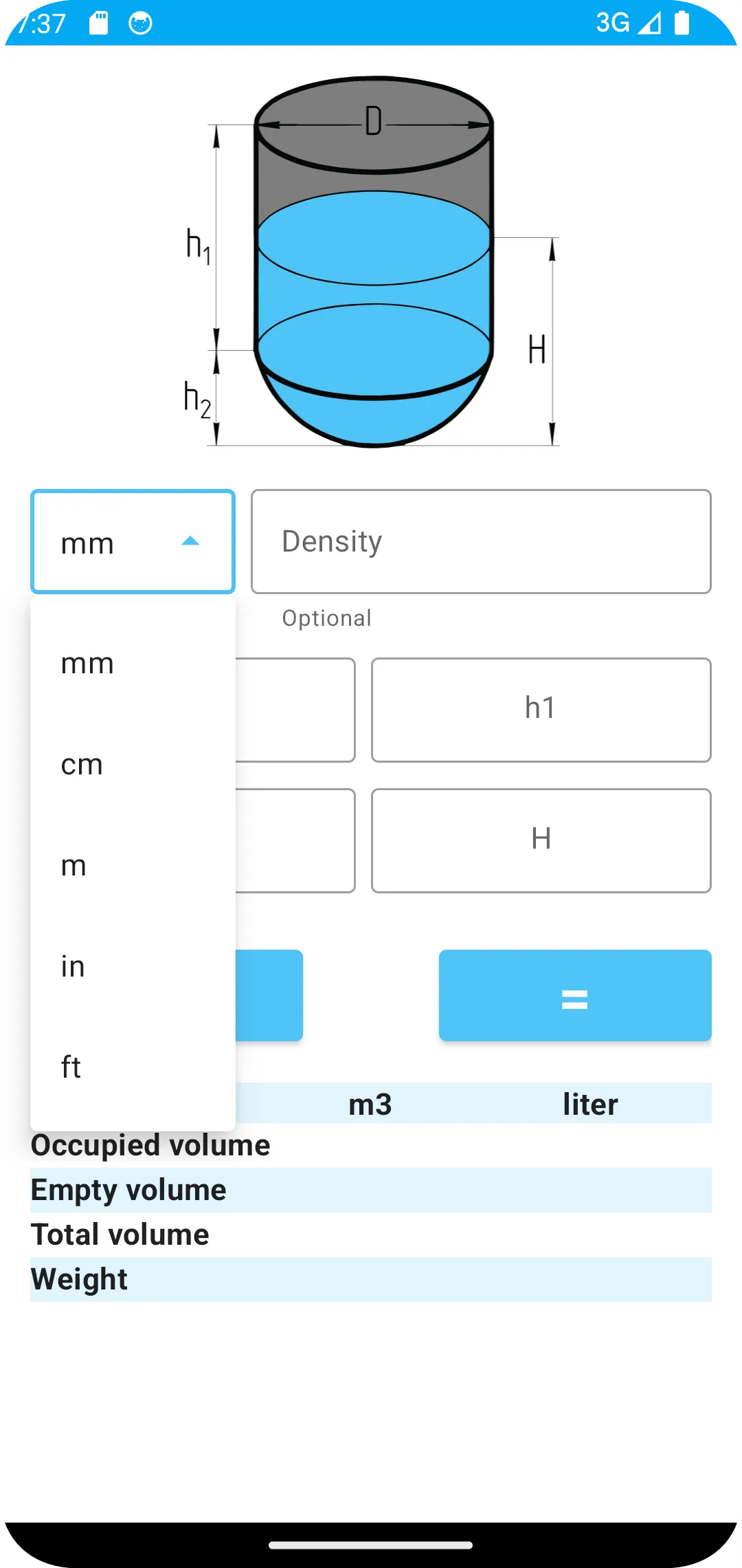 Tank Volume Calculator | Indus Appstore | Screenshot