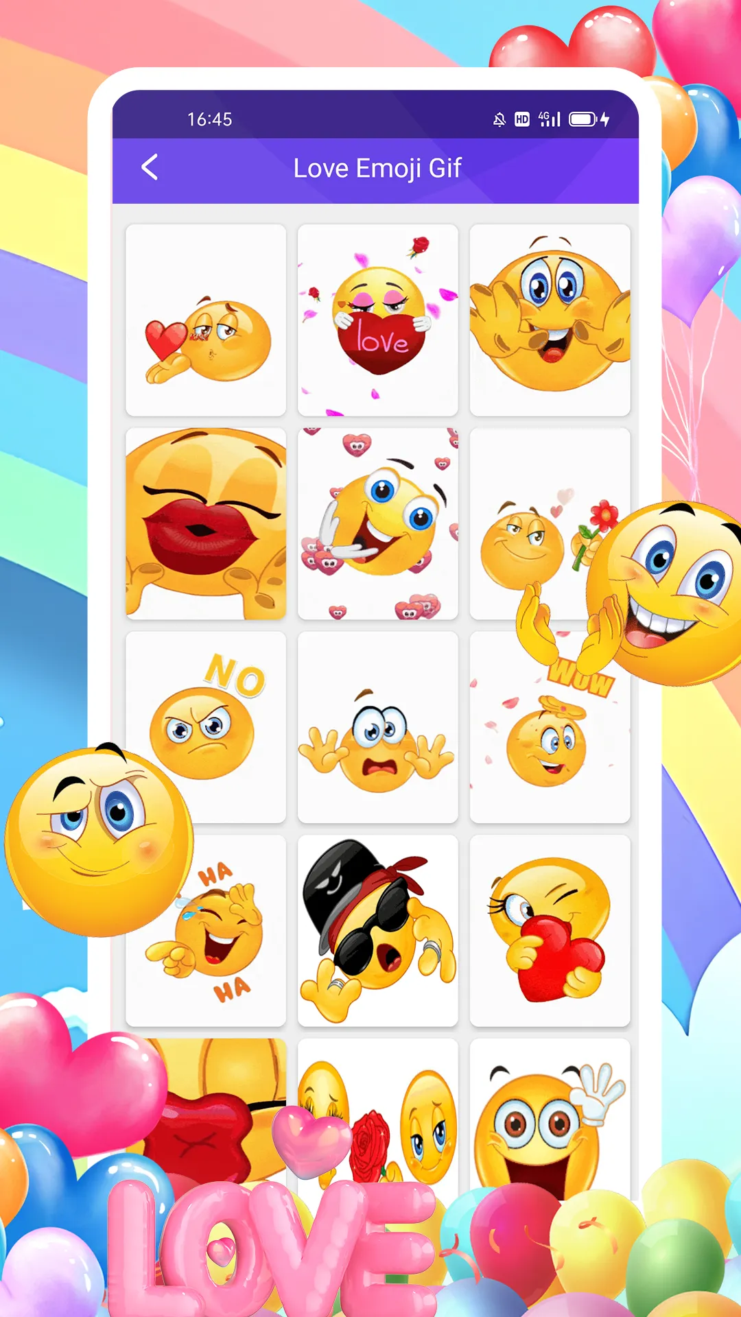 WASticker Love Rose Emoji GIF | Indus Appstore | Screenshot