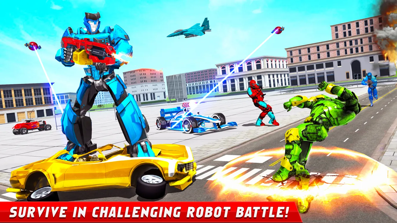 Flying Formula Car Robot Game | Indus Appstore | Screenshot