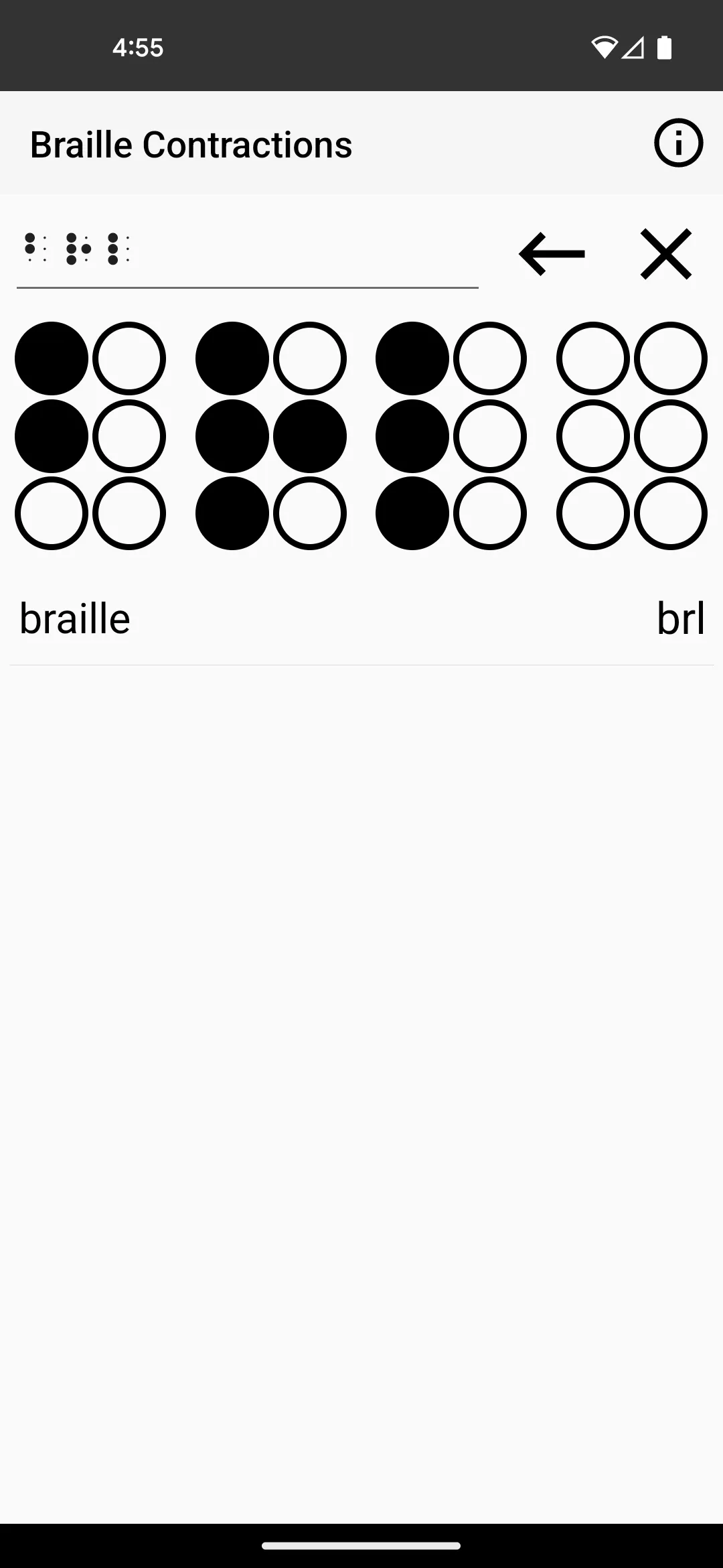 Braille Contraction Lookup | Indus Appstore | Screenshot