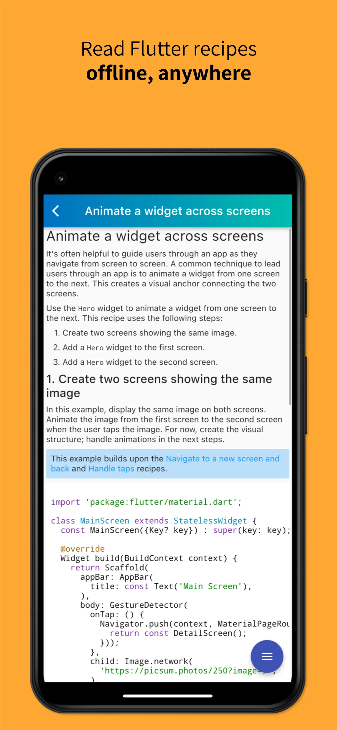 Flutter Offline Cookbook | Indus Appstore | Screenshot
