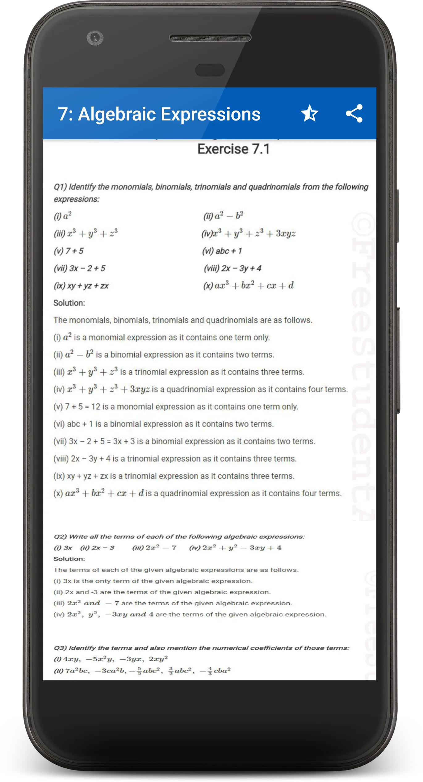 RD Sharma 7th Math Solutions | Indus Appstore | Screenshot