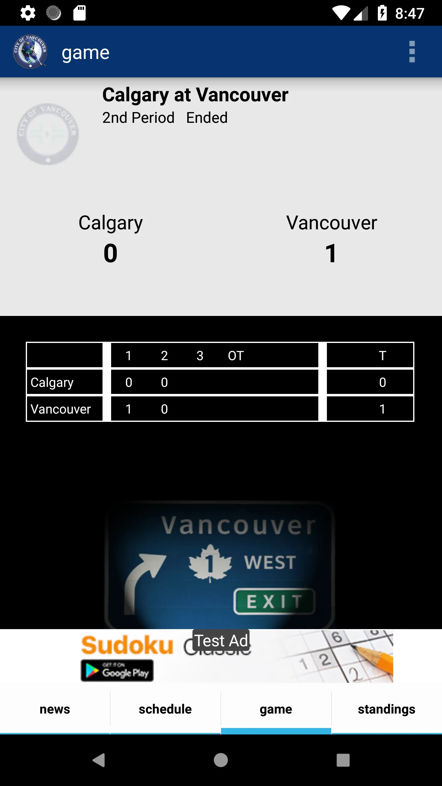 Vancouver Hockey - Canucks Edi | Indus Appstore | Screenshot