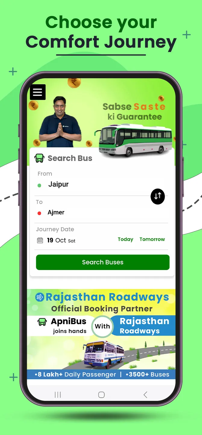 ApniBus सबसे सस्ती बस टिकट | Indus Appstore | Screenshot