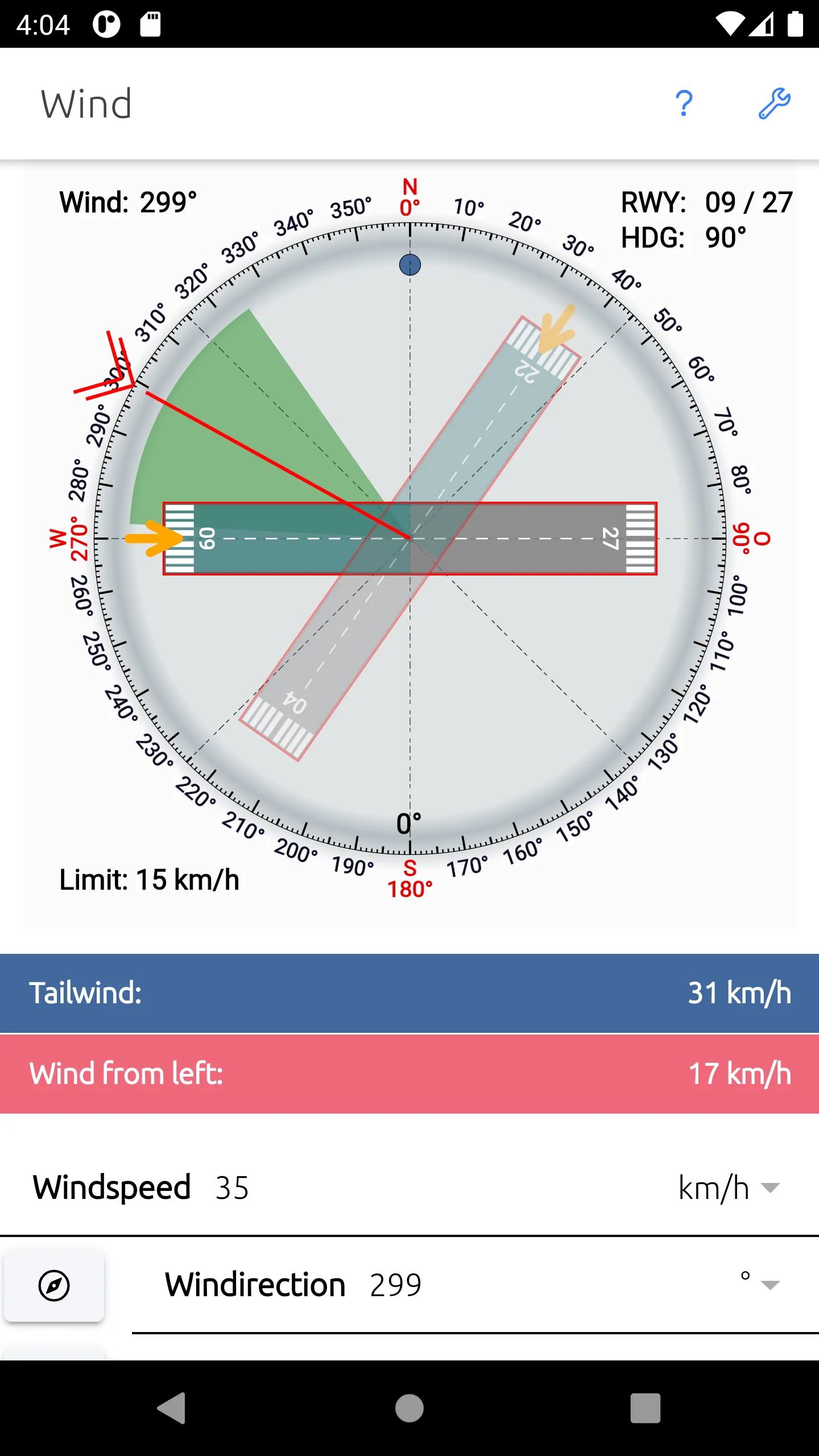 CrossWind Calculator | Indus Appstore | Screenshot