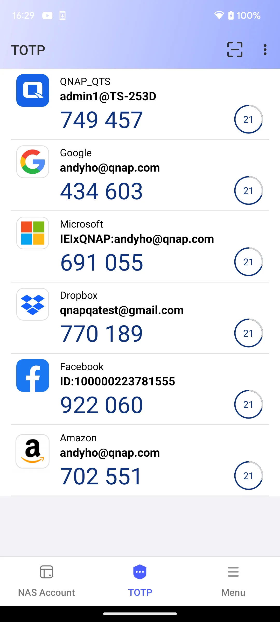 QNAP Authenticator | Indus Appstore | Screenshot