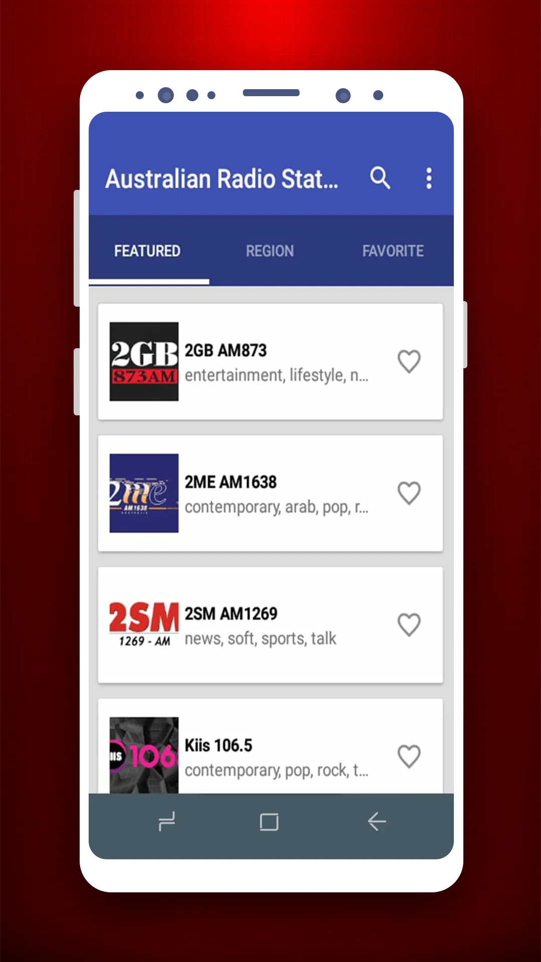 Australian Radio Stations | Indus Appstore | Screenshot