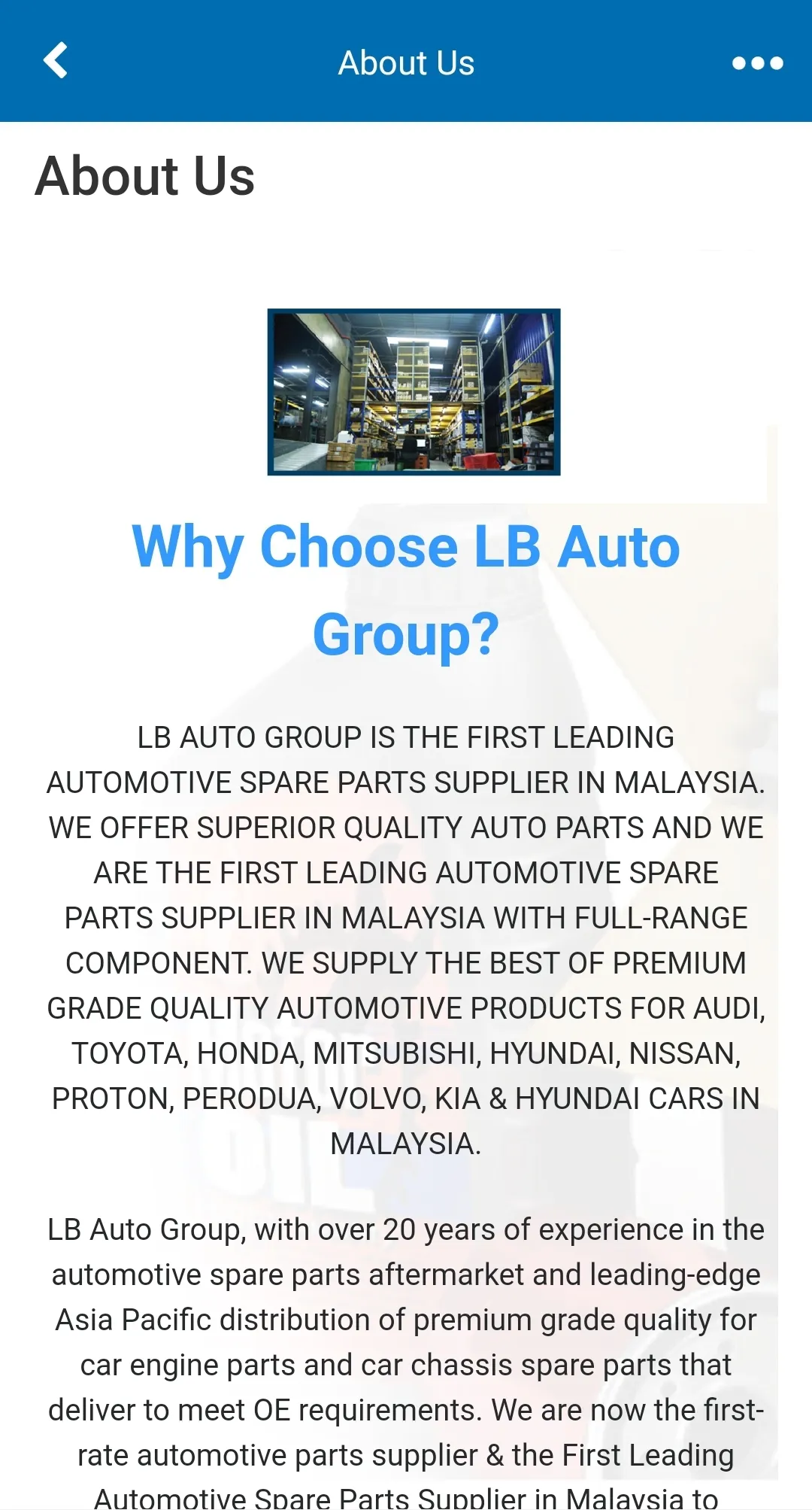 LB Auto Force (M) Sdn Bhd | Indus Appstore | Screenshot