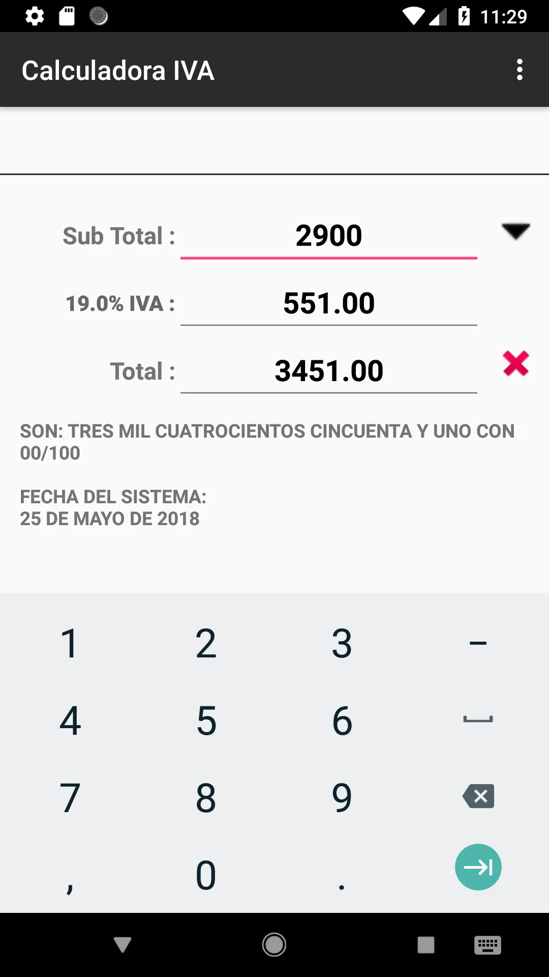 Calculadora IVA | Indus Appstore | Screenshot