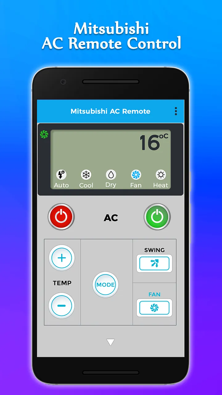 Mitsubishi AC Remote Control | Indus Appstore | Screenshot