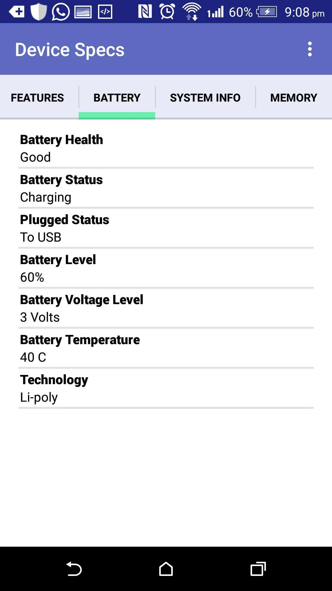 Device Specs - System Info | Indus Appstore | Screenshot