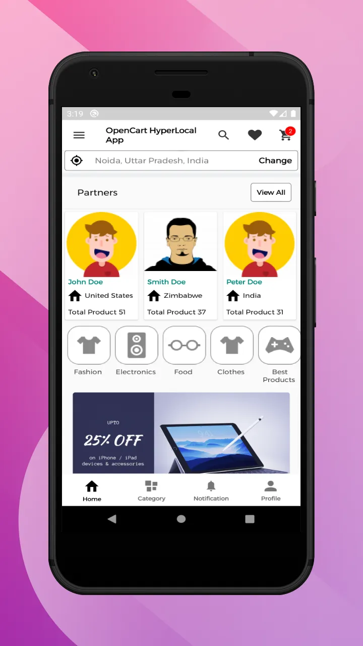 OpenCart Hyperlocal Mobile App | Indus Appstore | Screenshot