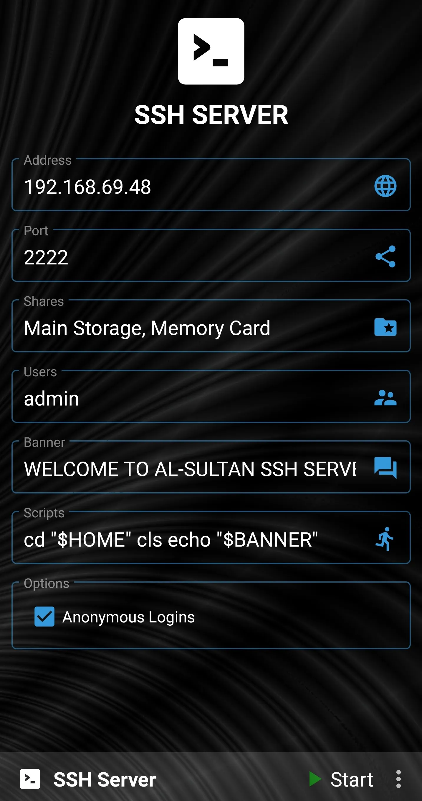 SSH Server | Indus Appstore | Screenshot