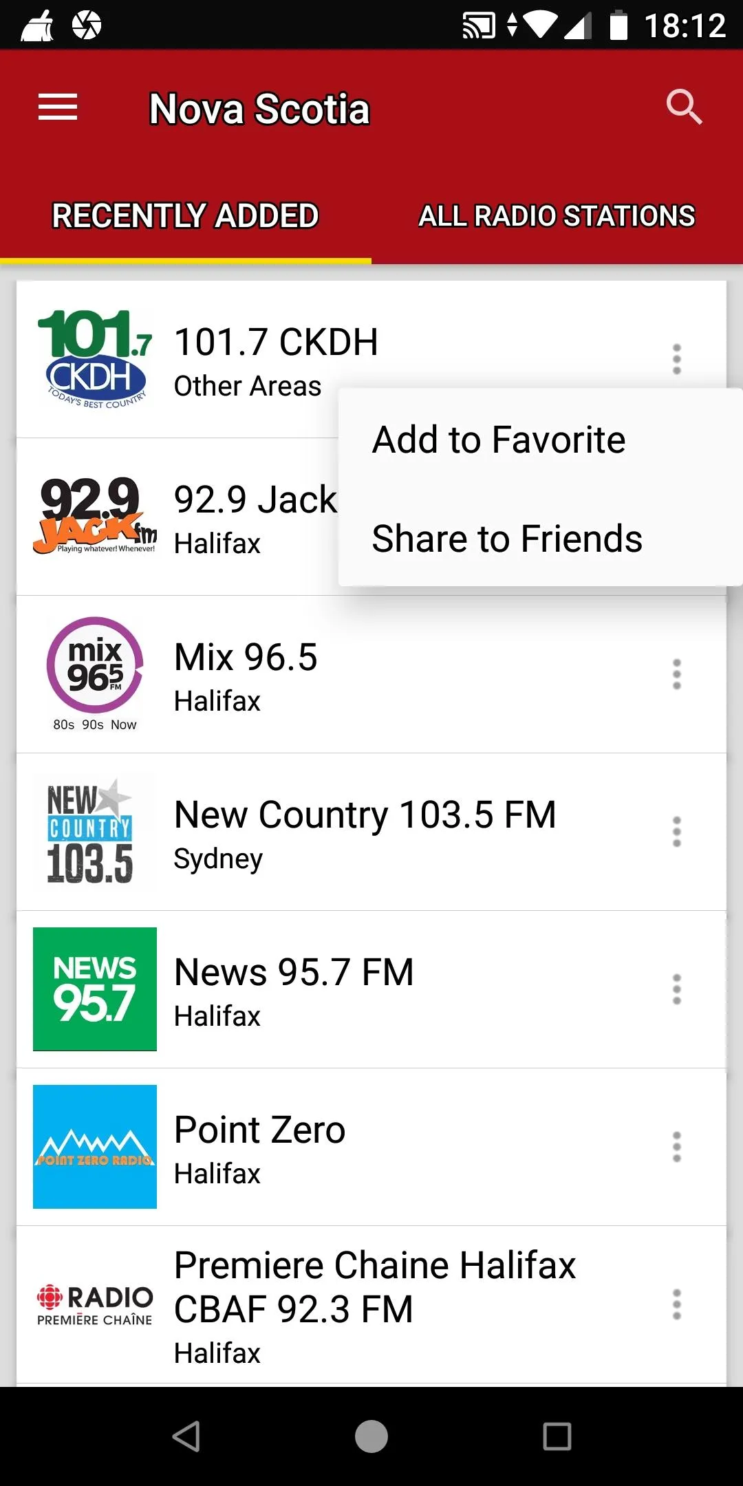 Nova Scotia Radio Stations | Indus Appstore | Screenshot