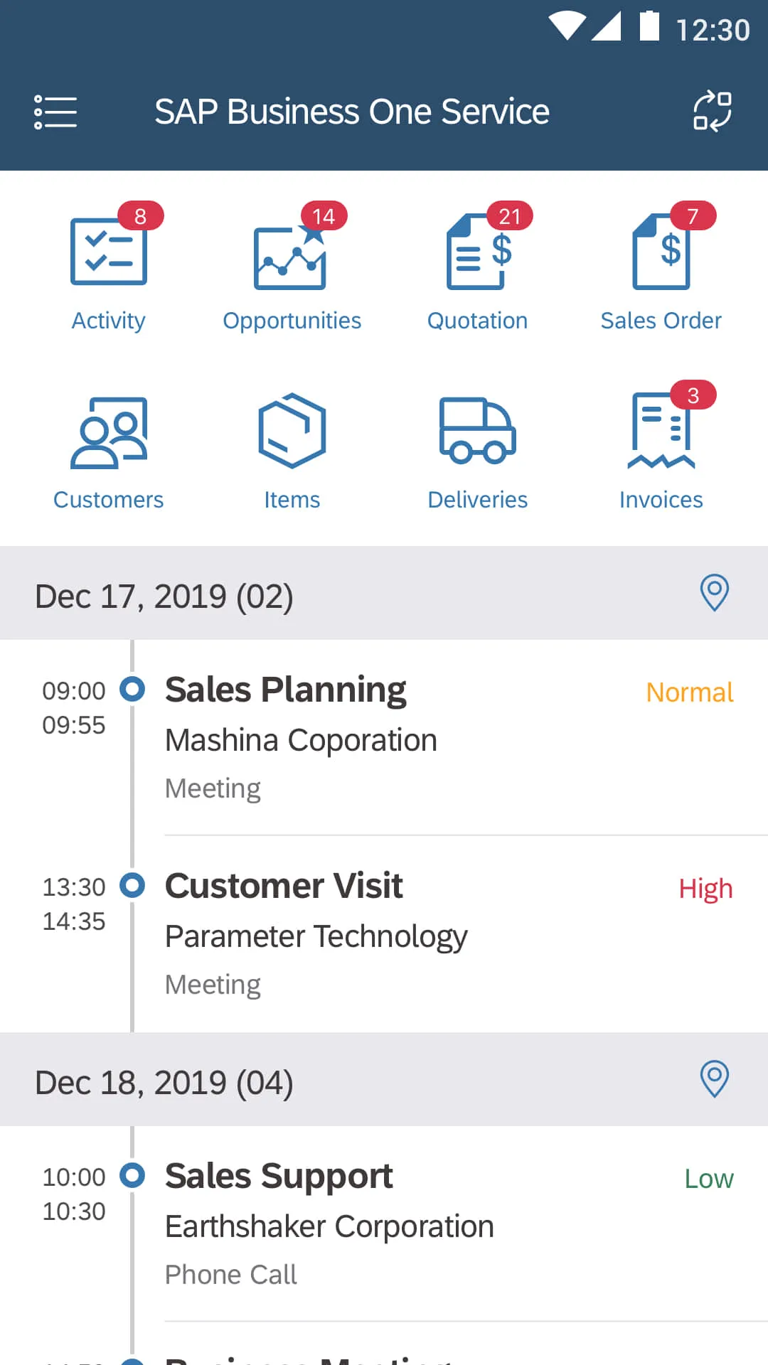 SAP Business One Sales | Indus Appstore | Screenshot