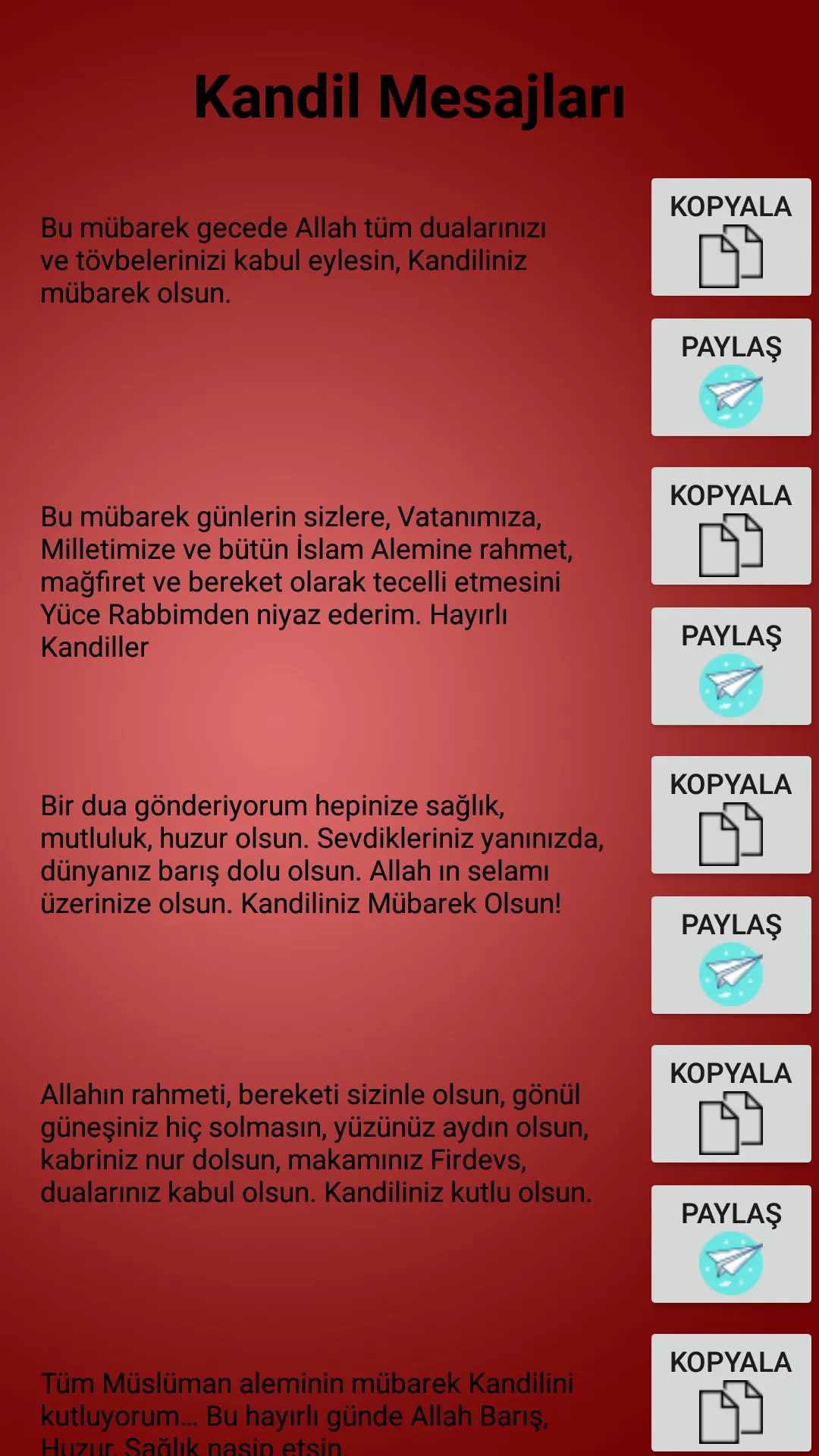 Hazır Kandil Mesajları | Indus Appstore | Screenshot