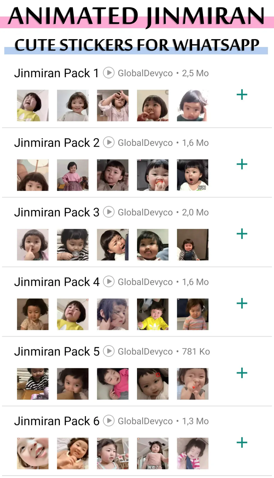 Animated JinMiran WastickerApp | Indus Appstore | Screenshot