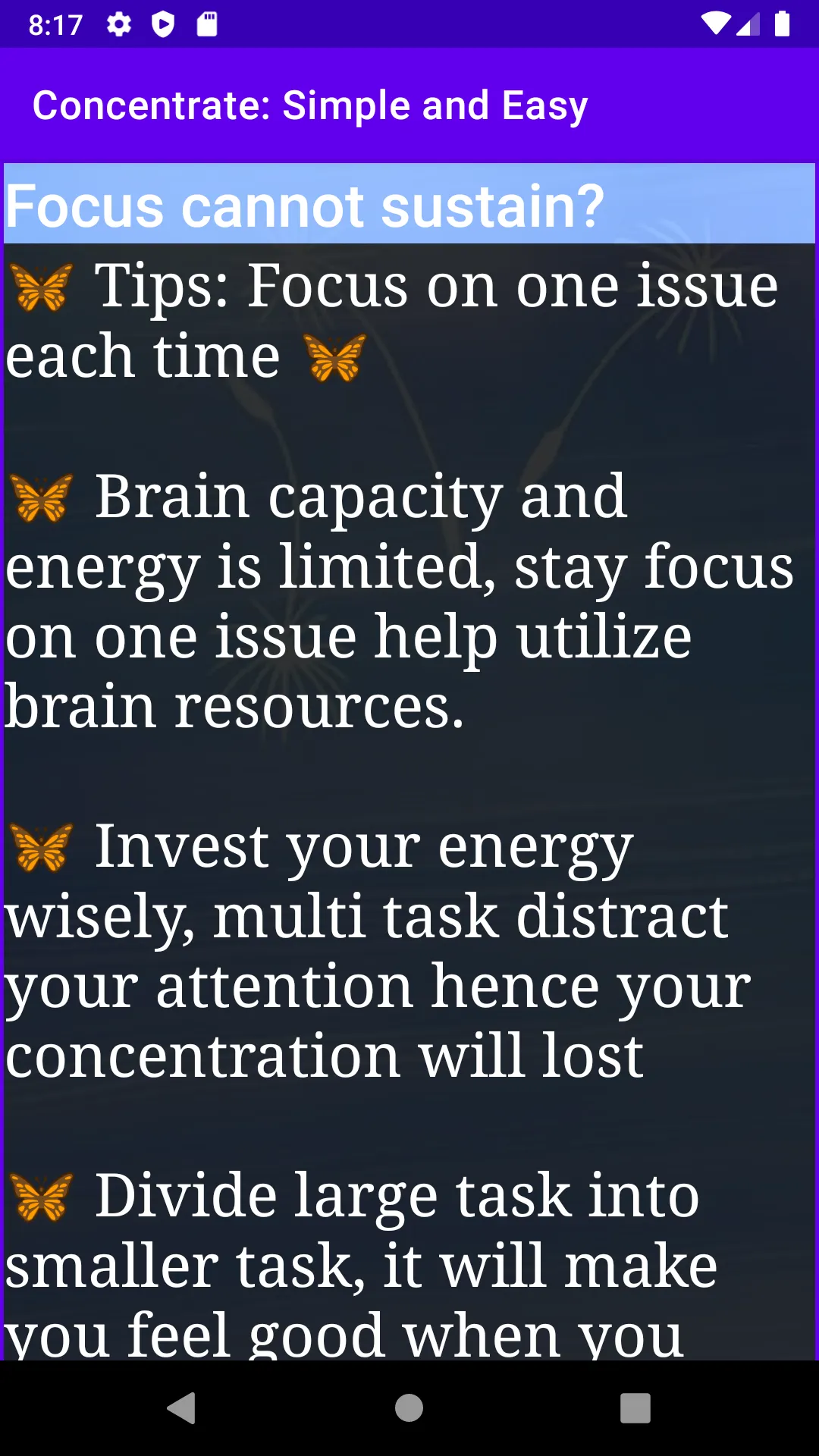 Concentrate Simple and Easy | Indus Appstore | Screenshot