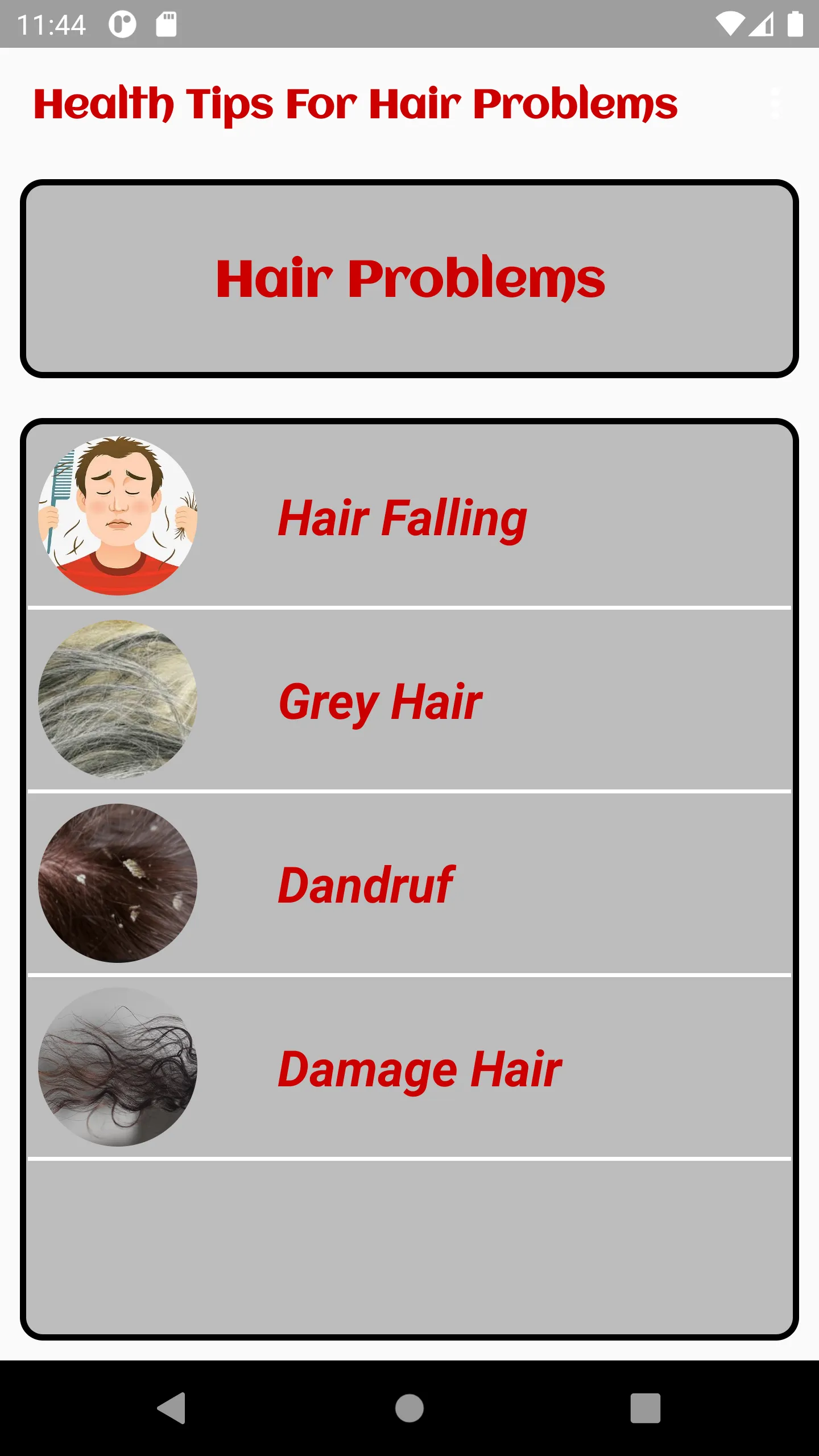 Health Tips for Hair Problems | Indus Appstore | Screenshot