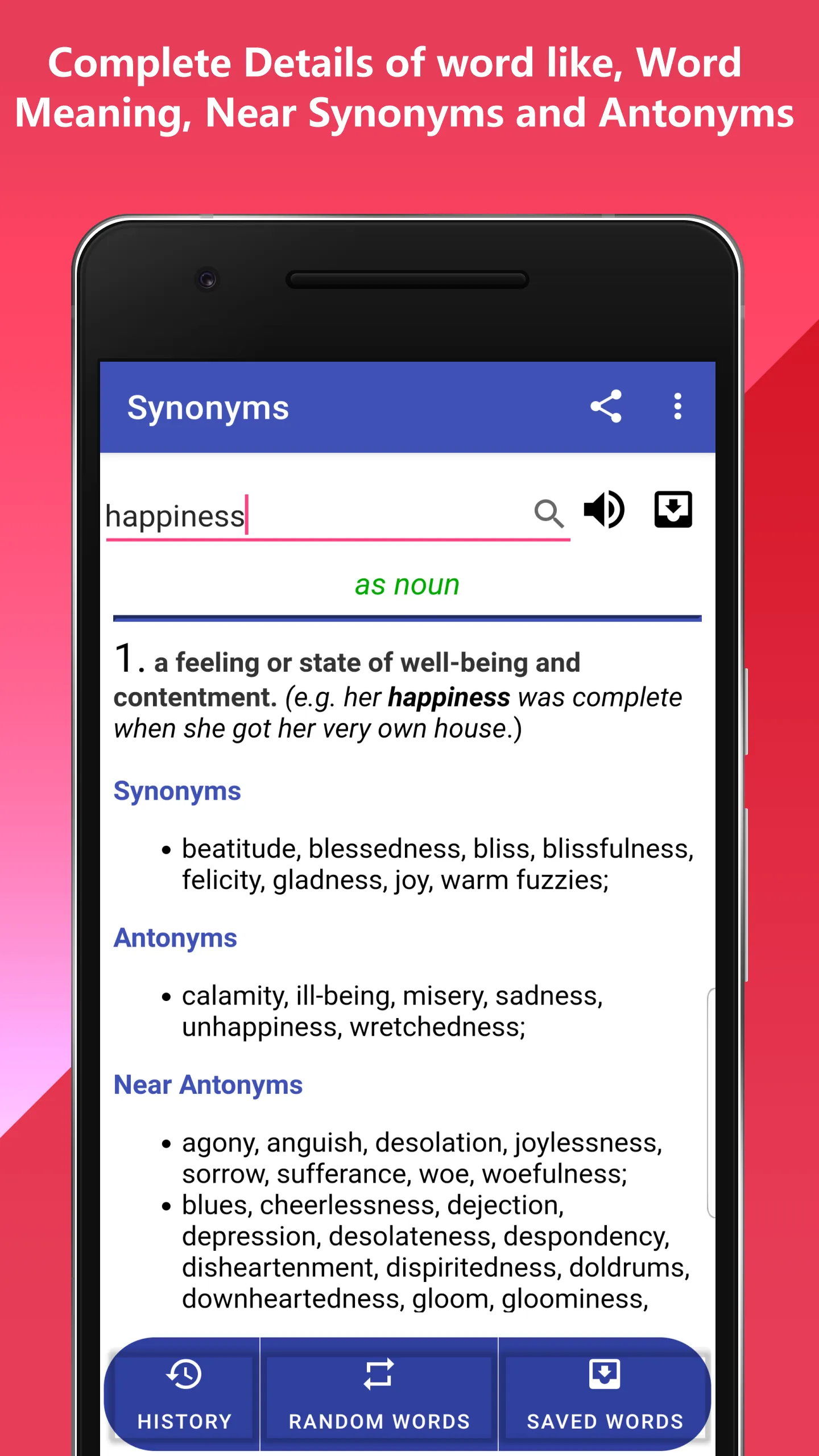 Synonyms and Antonyms Offline | Indus Appstore | Screenshot