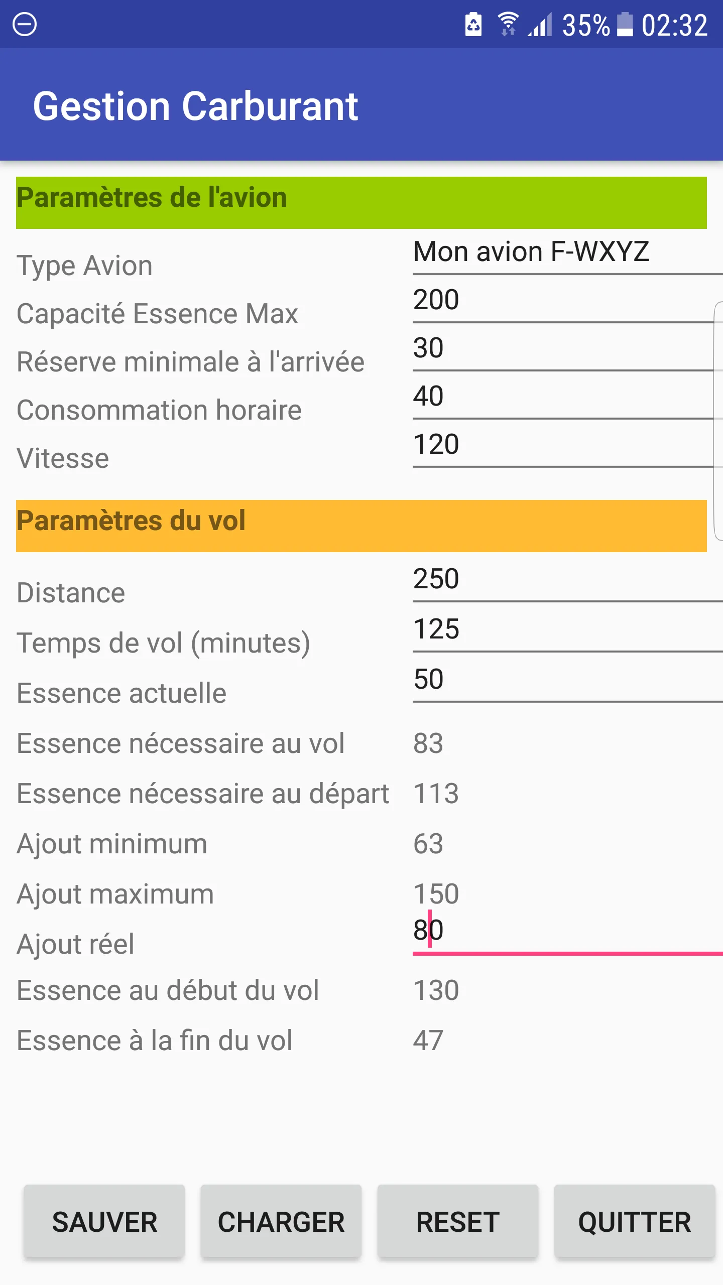 Gestion Carburant Avion | Indus Appstore | Screenshot