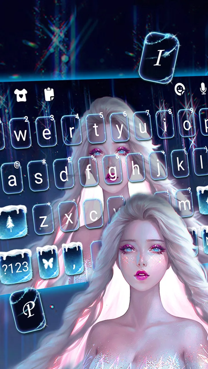 Ice Princess Keyboard Backgrou | Indus Appstore | Screenshot