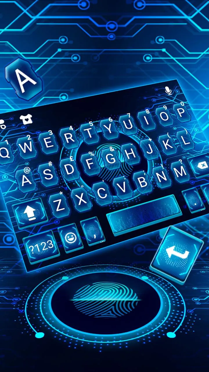 Tech Fingerprint Keyboard Them | Indus Appstore | Screenshot