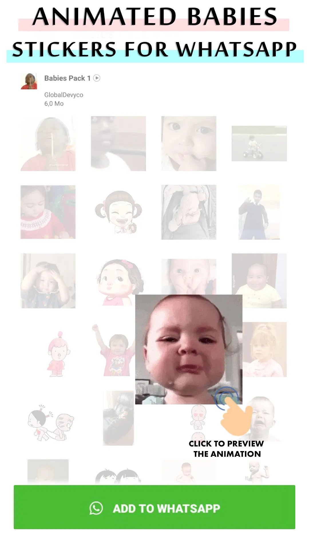 Animated baby WhastApp sticker | Indus Appstore | Screenshot