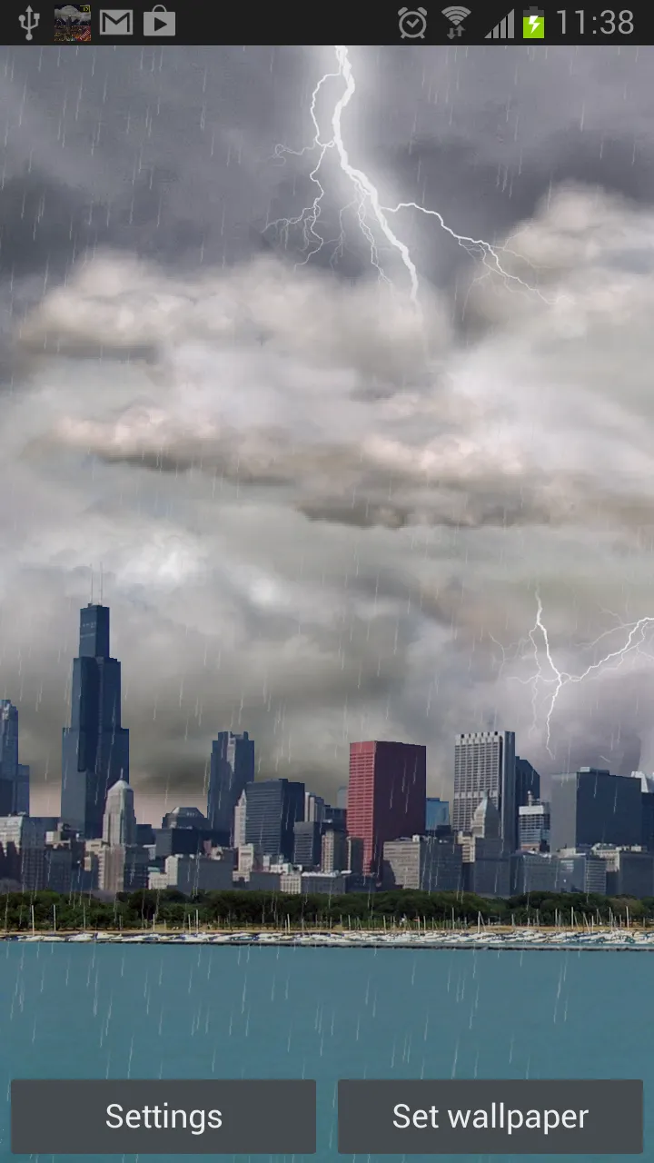 Thunderstorm Chicago - LWP | Indus Appstore | Screenshot