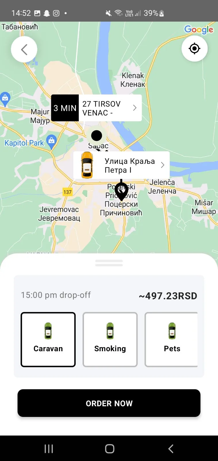 Naš Taxi Šabac | Indus Appstore | Screenshot