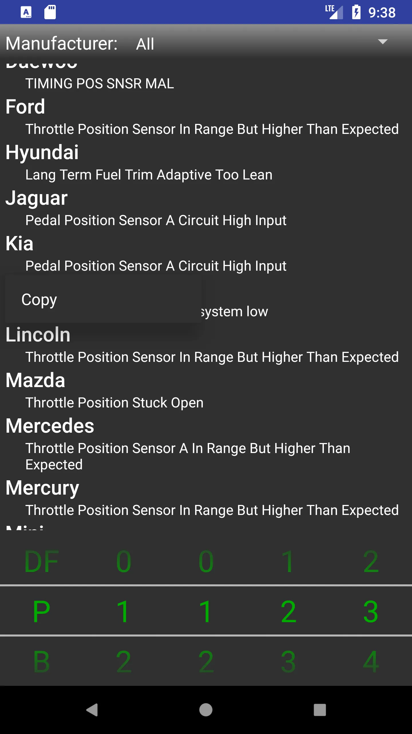 OBDII Trouble Codes Lite | Indus Appstore | Screenshot