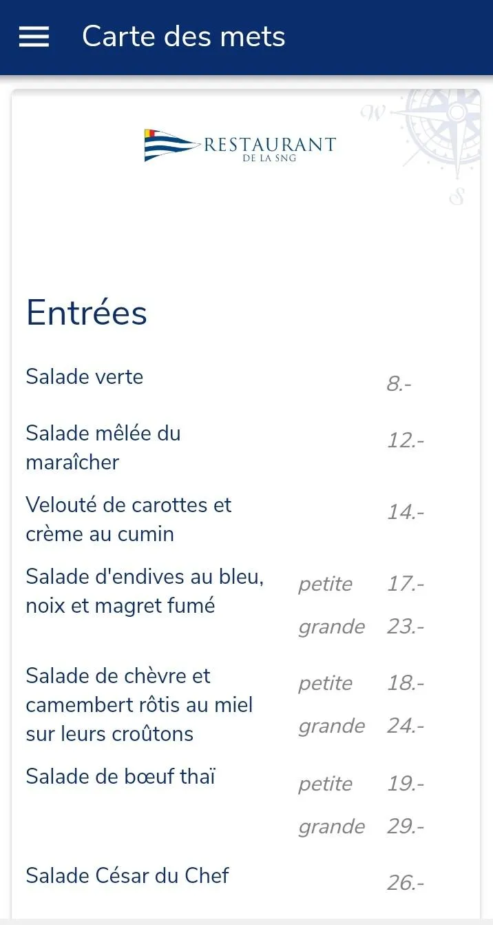 Restaurant SNG Menu | Indus Appstore | Screenshot