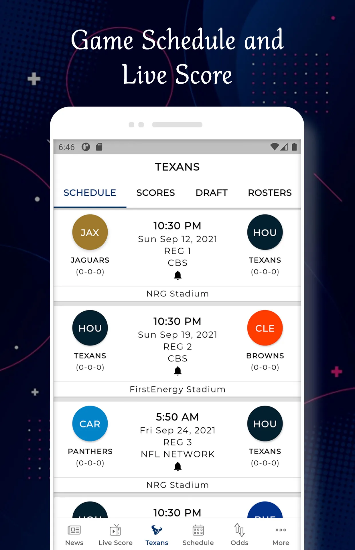 Texans - Football Live Score | Indus Appstore | Screenshot